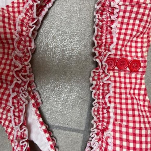 Red Gingham Bikini two Piece Swim - Picture 2 of 2